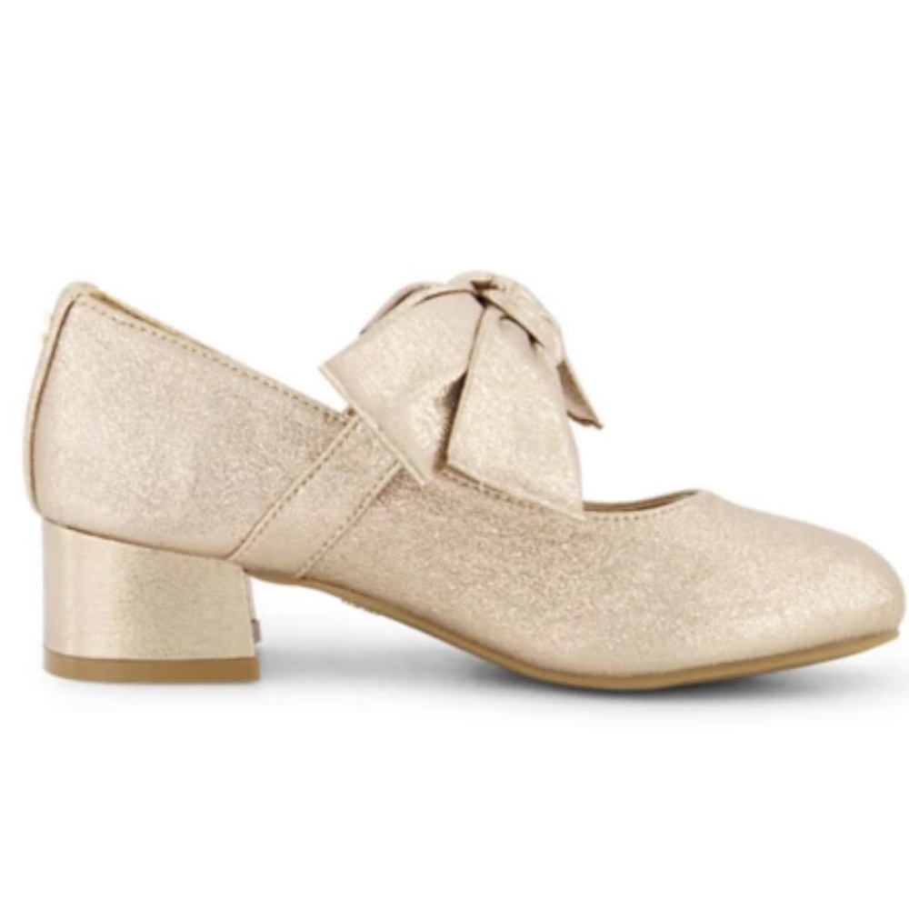 Sam Edelman Bianca Teddy Gold Bow Heels